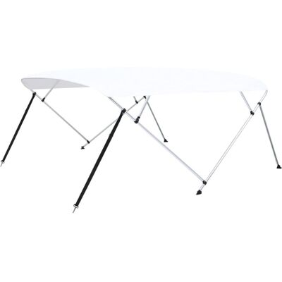vidaXL White 4-Bow Boat Bimini Top - Boat Canopy vidaXL White 4-Bow Boat Bimini Top - Boat Canopy