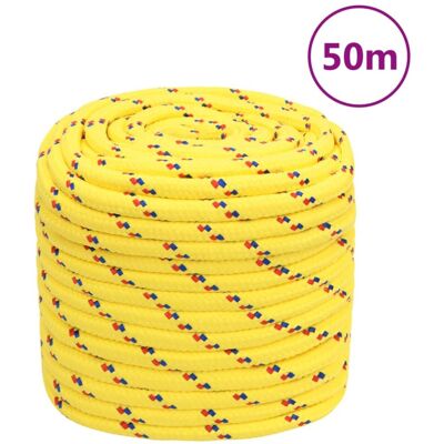 vidaXL Yellow 18 mm/ 50 m Boat Rope - Boat Rope vidaXL Yellow 18 mm/ 50 m Boat Rope - Boat Rope