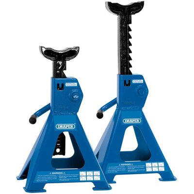 Draper 30878 Ratcheting Axle Stand, 2 Tonne Capacity, 36mm x 85mm Saddle, Pair Draper 30878 Ratcheting Axle Stand, 2 Tonne Capacity, 36mm x 85mm Saddle, Pair