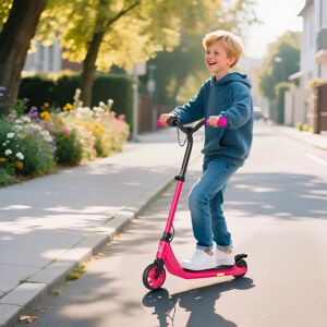 HOMCOM 120W Electric Scooter w/ Rear Break - Pink HOMCOM 120W Electric Scooter w/ Rear Break - Pink