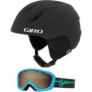 Giro Launch CP Youth Snow Ski Helmet w/Matching Goggles Matte Black/Blue Neon XS Giro Launch CP Youth Snow Ski Helmet w/Matching Goggles Matte Black/Blue Neon XS