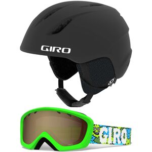 Giro Launch Combo Pack Snow Ski Helmet w/Matching Goggles Matte Black/Lilnugs XS Giro Launch Combo Pack Snow Ski Helmet w/Matching Goggles Matte Black/Lilnugs XS