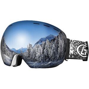 GreenZech (Black) Unisex Double-layer Ski Goggles Spherical Professional Dual-lens Anti-fo GreenZech (Black) Unisex Double-layer Ski Goggles Spherical Professional Dual-lens Anti-fo