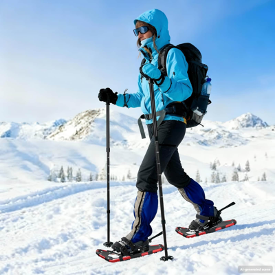 vidaXL 3 in 1 Snowshoes Red and Black 53.5 x 21 cm Aluminum and HDPE vidaXL 3 in 1 Snowshoes Red and Black 53.5 x 21 cm Aluminum and HDPE