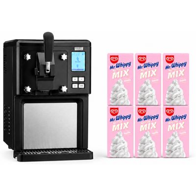 Cooks Professional Soft Serve Ice Cream Maker + 6 x Mr Whippy Ice Cream Mix Cooks Professional Soft Serve Ice Cream Maker + 6 x Mr Whippy Ice Cream Mix