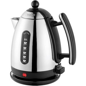 Dualit Lite Kettle - 1.5L Jug Kettle - Polished with Black Trim, High Gloss Fini Dualit Lite Kettle - 1.5L Jug Kettle - Polished with Black Trim, High Gloss Fini