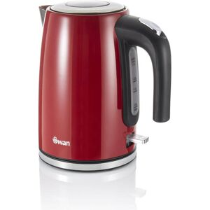 Swan Electric Kettle 1.7L - Overheat Protection Red Swan Electric Kettle 1.7L - Overheat Protection Red