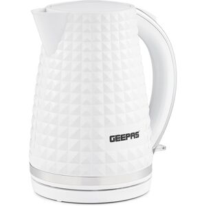 (White) Geepas 1.7L Cordless Electric Kettle 2200W (White) Geepas 1.7L Cordless Electric Kettle 2200W