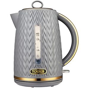 Tower T10052GRY Empire 1.7 Litre Kettle with Rapid Boil, Removable Filter, 3000W Tower T10052GRY Empire 1.7 Litre Kettle with Rapid Boil, Removable Filter, 3000W