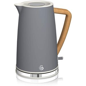 Swan SK14610GRYN Nordic Jug Kettle, Wood Effect, Soft Touch, 1.7L 3KW, Matte Sla Swan SK14610GRYN Nordic Jug Kettle, Wood Effect, Soft Touch, 1.7L 3KW, Matte Sla