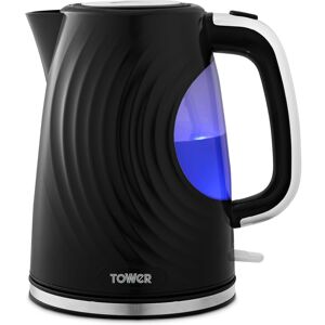 Tower T10083BLK Sonar Textured Kettle with Large Viewing Window & Blue Light, 36 Tower T10083BLK Sonar Textured Kettle with Large Viewing Window & Blue Light, 36