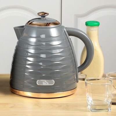 HOMCOM Electric Kettle - Fast Boil - 1.7L - Grey Ripple HOMCOM Electric Kettle - Fast Boil - 1.7L - Grey Ripple