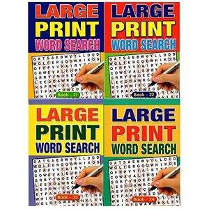 Unbranded Large Print Word Search 4 Book Set (Handy Paperback Size) Unbranded Large Print Word Search 4 Book Set (Handy Paperback Size)