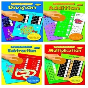 Unbranded Wipe Clean Books, Maths Collection Unbranded Wipe Clean Books, Maths Collection