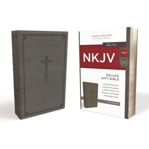 Thomas Nelson Publishers NKJV Deluxe Gift Bible Leathersoft Gray Red Letter Comfort Print by Thomas Nelso Thomas Nelson Publishers NKJV Deluxe Gift Bible Leathersoft Gray Red Letter Comfort Print by Thomas Nelso