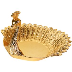 GOPatriot Memory Metal Candy Dish Gold Peacock Shaped Fruit Tray Storage Decoration GOPatriot Memory Metal Candy Dish Gold Peacock Shaped Fruit Tray Storage Decoration