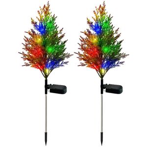 GOPatriot Memory 2 Pack Solar Powered Christmas Tree Lights Garden Outdoor Waterproof Decorative GOPatriot Memory 2 Pack Solar Powered Christmas Tree Lights Garden Outdoor Waterproof Decorative