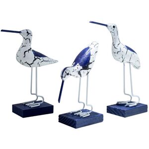 GOPatriot Memory Coastal Bird Statue - Lovely Wooden Vintage Fluted Ornament (3PCS) GOPatriot Memory Coastal Bird Statue - Lovely Wooden Vintage Fluted Ornament (3PCS)