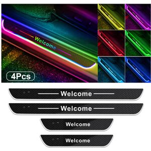 Maxpower (For T-oyota, A-4Pcs) New4/2 Pcs Customized Car Door Sill Light RGB Colour Car S Maxpower (For T-oyota, A-4Pcs) New4/2 Pcs Customized Car Door Sill Light RGB Colour Car S