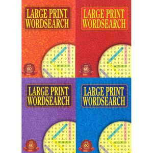 WFGraham Set of 4 A4 Large Print Word Search Puzzles Pads Adults Brain Teaser Challenges WFGraham Set of 4 A4 Large Print Word Search Puzzles Pads Adults Brain Teaser Challenges