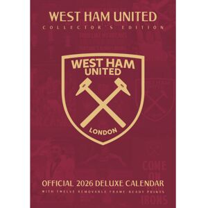 WEST HAM UNITED FC 2026 A3 DELUXE CALENDAR WEST HAM UNITED FC 2026 A3 DELUXE CALENDAR