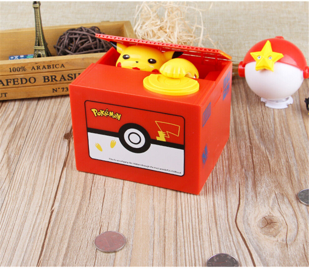 Unbranded Pokemon Money Box Pikachu Electronic Coin Bank Collectible With Music