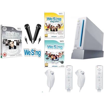 REFURBISHED (We Sing Bundle) Nintendo Wii Console Bundle Disney Sing it! Dance Karaoke Sing REFURBISHED (We Sing Bundle) Nintendo Wii Console Bundle Disney Sing it! Dance Karaoke Sing