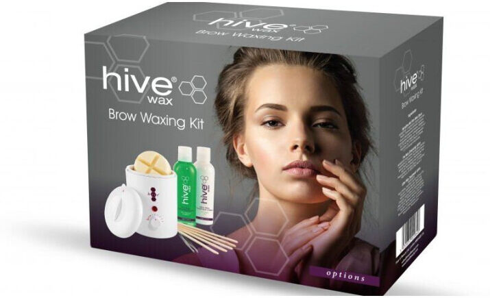 Hive Of Beauty Waxing Brow Kit - Wax Heater Waxes Lotions Spatula & Tweezer Set