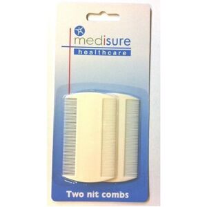 Unbranded Medisure Nit Comb White 2 Pack - nit pack combs medisure head 2 lice sided doub Unbranded Medisure Nit Comb White 2 Pack - nit pack combs medisure head 2 lice sided doub