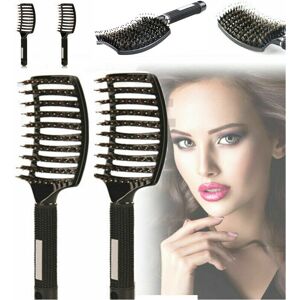 Ranpo 2PCS Wet Dry Detangling Nylon Styling Hair Brush Scalp Massage Comb Ranpo 2PCS Wet Dry Detangling Nylon Styling Hair Brush Scalp Massage Comb