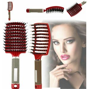 Ranpo Red Soft Bristle Nylon Hair Brush Boar Bristle Hairbrush Ranpo Red Soft Bristle Nylon Hair Brush Boar Bristle Hairbrush