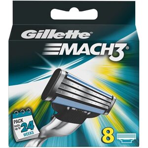 Gillette Mach3 Manual Razor Men's Blades Replacement Refills - Pack of 8 Blades