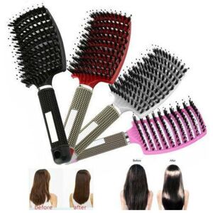 Hair Brush Boar Bristle Detangling Nylon Brush Comb Large curved curly hair style Hair Brush Boar Bristle Detangling Nylon Brush Comb Large curved curly hair style