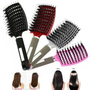 Ranpo (White) Bristle Hairbrush Curly Hair Brush Scalp Massage Ranpo (White) Bristle Hairbrush Curly Hair Brush Scalp Massage
