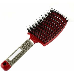 Ranpo (Red) Women Bristle Nylon Hairbrush Scalp Massage Comb Ranpo (Red) Women Bristle Nylon Hairbrush Scalp Massage Comb