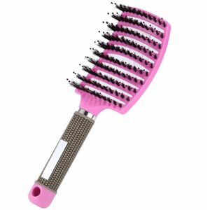 Ranpo (Pink) Women Bristle Nylon Hairbrush Scalp Massage Comb Ranpo (Pink) Women Bristle Nylon Hairbrush Scalp Massage Comb