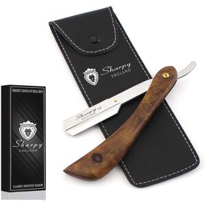 SHARPY Cut Throat Razor Kit - Wood Handle Straight Razor Men - Professional Barb SHARPY Cut Throat Razor Kit - Wood Handle Straight Razor Men - Professional Barb