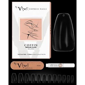 By Vixi 600 Pieces MEDIUM COFFIN/BALLERINA NAIL SET with FREE GLUE & PREP FILE, By Vixi 600 Pieces MEDIUM COFFIN/BALLERINA NAIL SET with FREE GLUE & PREP FILE,