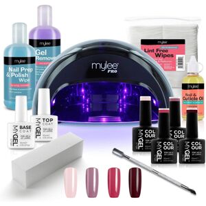 Mylee Complete Professional Gel Nail Polish LED Lamp Kit, 4x MyGEL Colours, Top Mylee Complete Professional Gel Nail Polish LED Lamp Kit, 4x MyGEL Colours, Top