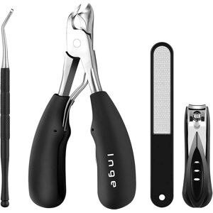 Unbranded Inge Heavy Duty Toenail Clipper Set - 4-Piece Stainless Steel Kit with Toe & Fin Unbranded Inge Heavy Duty Toenail Clipper Set - 4-Piece Stainless Steel Kit with Toe & Fin