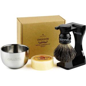 4in1 Shaving Set, Anbbas Black Badger Hair Shaving Brush Resin Handle and Acryli 4in1 Shaving Set, Anbbas Black Badger Hair Shaving Brush Resin Handle and Acryli