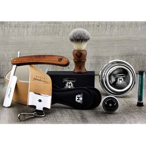 Haryali London Vintage Style Men's Shaving Set With Synthetic Hair Shaving Brush,Cut Throat Raz Haryali London Vintage Style Men's Shaving Set With Synthetic Hair Shaving Brush,Cut Throat Raz