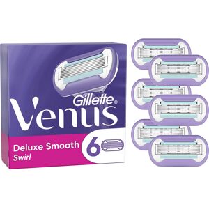 Gillette Venus Deluxe Smooth Swirl Women's Razor Blades, Pack of 6 Refill Blades Gillette Venus Deluxe Smooth Swirl Women's Razor Blades, Pack of 6 Refill Blades
