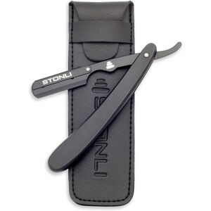 STONLI Cut Throat Razors - Straight Razor with Matte Black Wood Professional Bar STONLI Cut Throat Razors - Straight Razor with Matte Black Wood Professional Bar