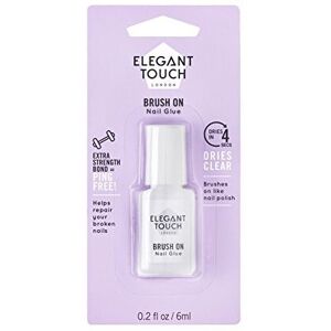 Elegant Touch Brush On Nail Glue Clear 6ml Elegant Touch Brush On Nail Glue Clear 6ml