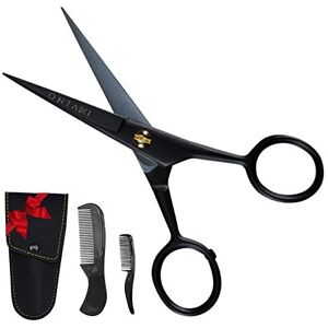 ONTAKI 5" Beard Moustache Scissors Professional German Steel 2 Comb Carrying ONTAKI 5" Beard Moustache Scissors Professional German Steel 2 Comb Carrying