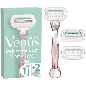Gillette Venus Deluxe Smooth Sensitive Women's Razor + 3 Razor Blade Refills, wi Gillette Venus Deluxe Smooth Sensitive Women's Razor + 3 Razor Blade Refills, wi