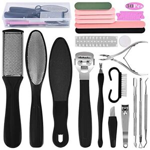 whpawh Foot File Pedicure Set, 30 in 1 Foot Files Foot Care Scrubber Kit Hard Skin Remo whpawh Foot File Pedicure Set, 30 in 1 Foot Files Foot Care Scrubber Kit Hard Skin Remo