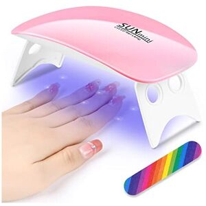 URAQT Mini Gel Nail Lamp, Portable 6W UV LED Gel Nail Dryer with Nail File, Curing Lam URAQT Mini Gel Nail Lamp, Portable 6W UV LED Gel Nail Dryer with Nail File, Curing Lam