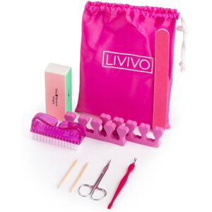LIVIVO 9 Piece Manicure and Pedicure Set - Pink, Model, Unisex LIVIVO 9 Piece Manicure and Pedicure Set - Pink, Model, Unisex